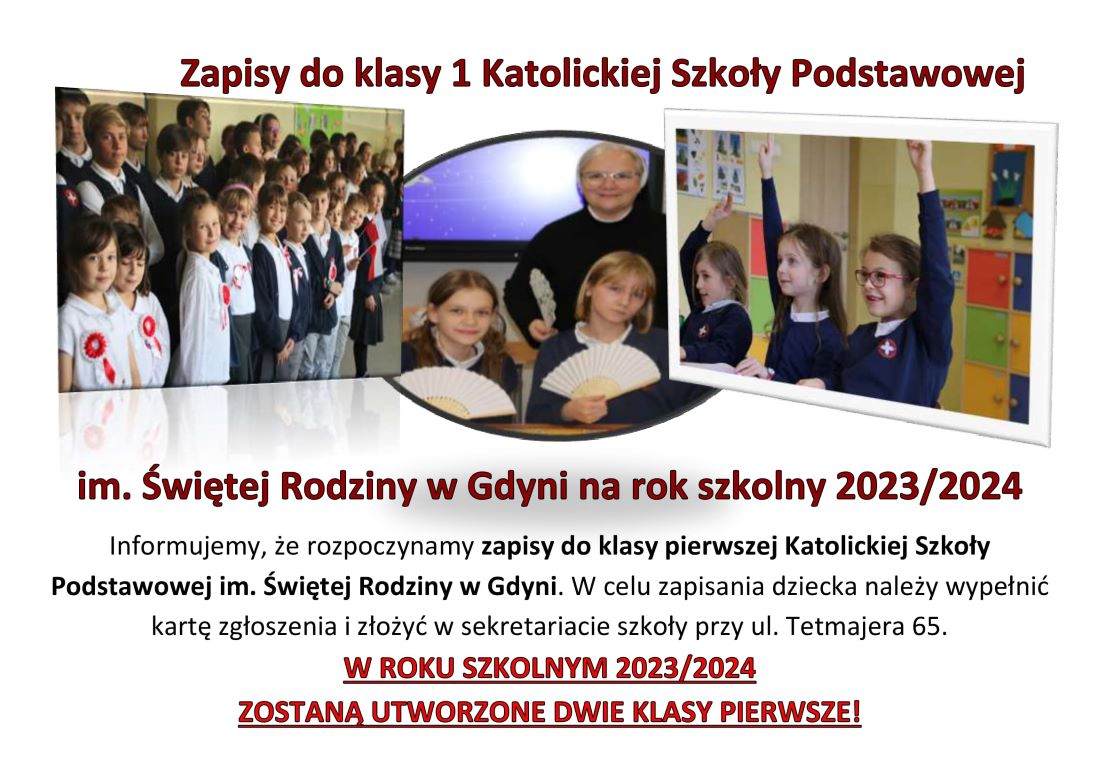 Rekrutacja do 1 klasy na rok szkolny 2023/2024 - zdjęcie 1